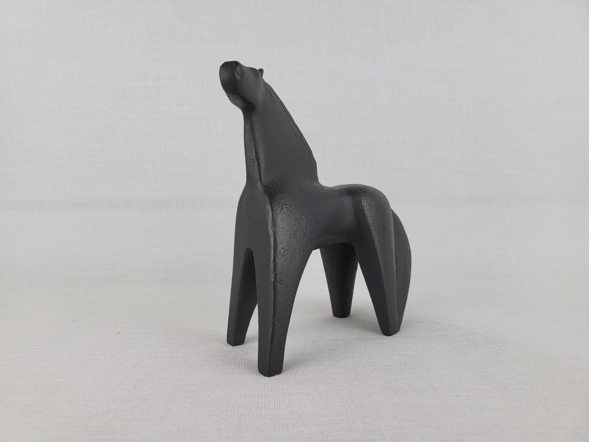 Vintage GUNDRUN KRÜGER Cast Iron Horse Sculpture West Germany 1960s
