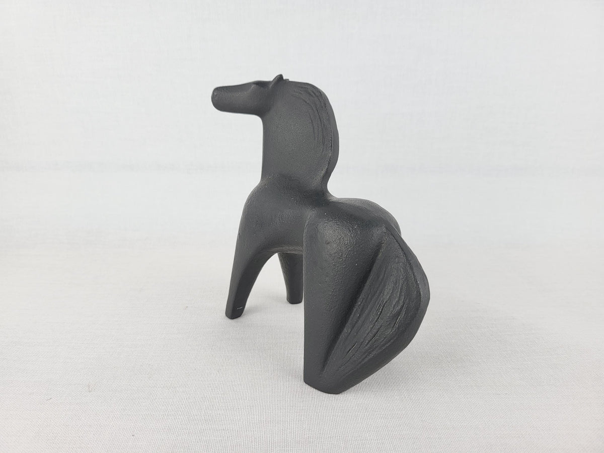 Vintage GUNDRUN KRÜGER Cast Iron Horse Sculpture West Germany 1960s