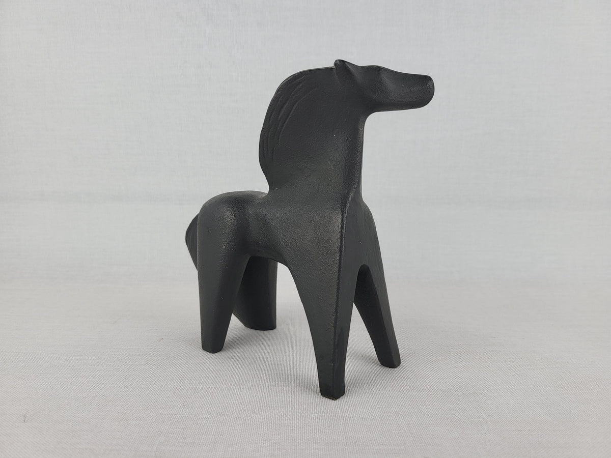 Vintage GUNDRUN KRÜGER Cast Iron Horse Sculpture West Germany 1960s