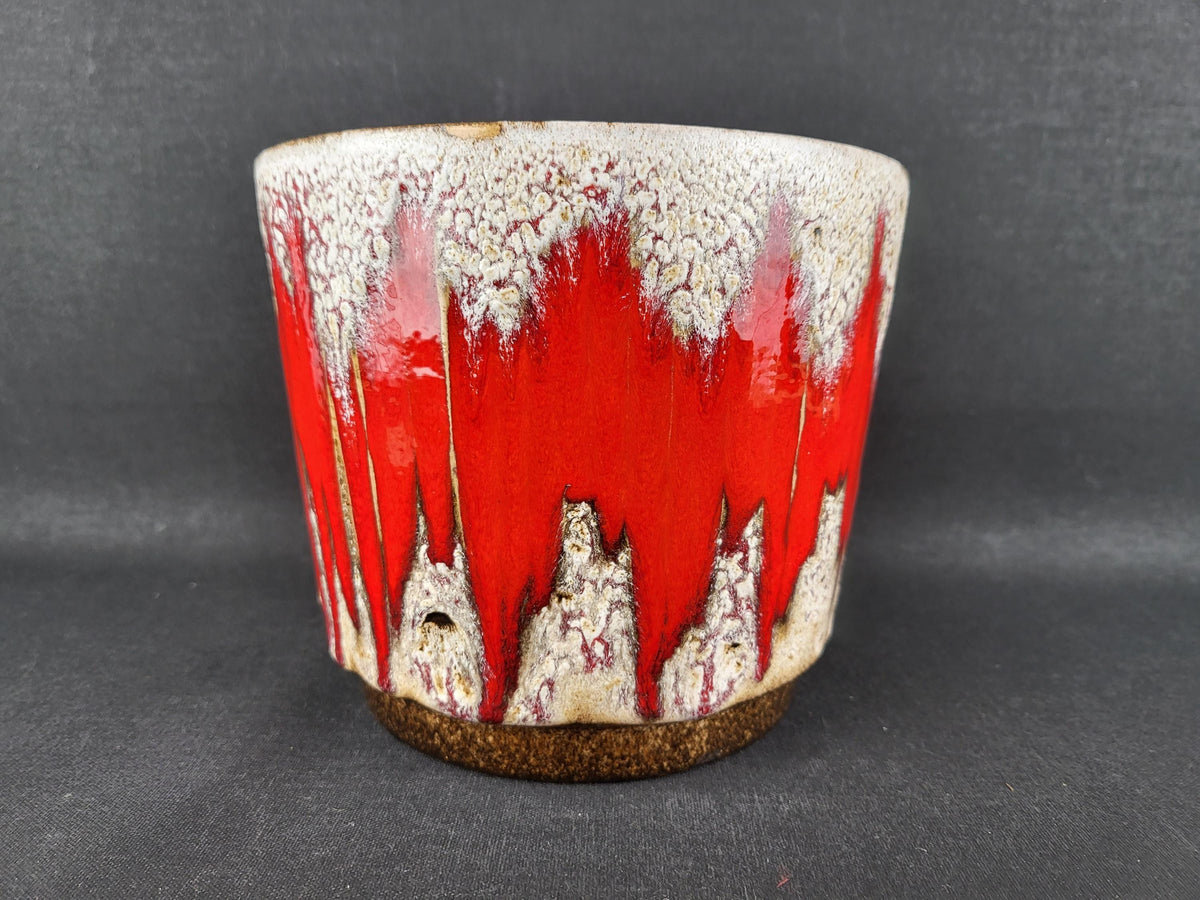 Vintage SCHEURICH KERAMIK Fat Lava Planter with LORA decor 806-17 West German Pottery 1970s