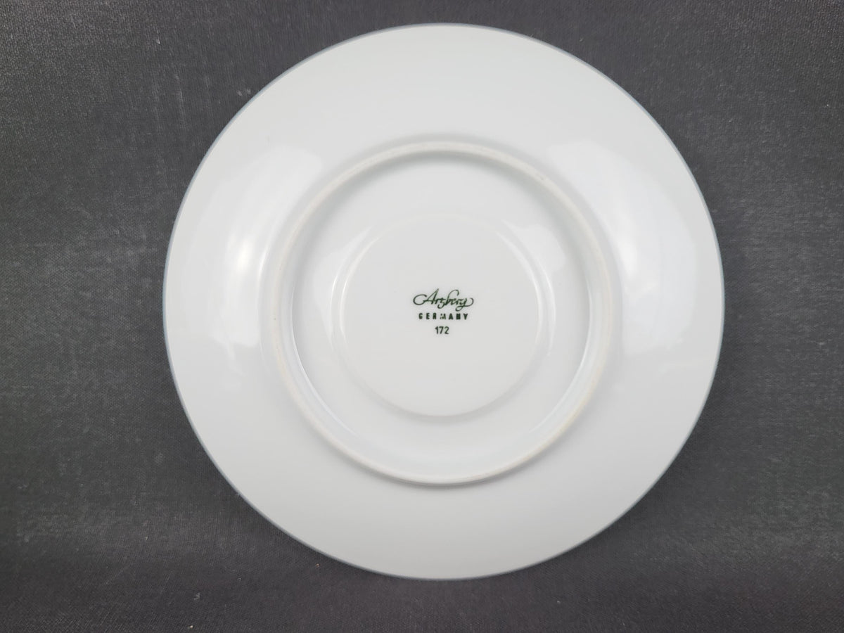 Vintage Porzellanfabrik Arzberg "Azurblau" Soup Bowl Set by Heinrich Löffelhardt West Germany 1950s