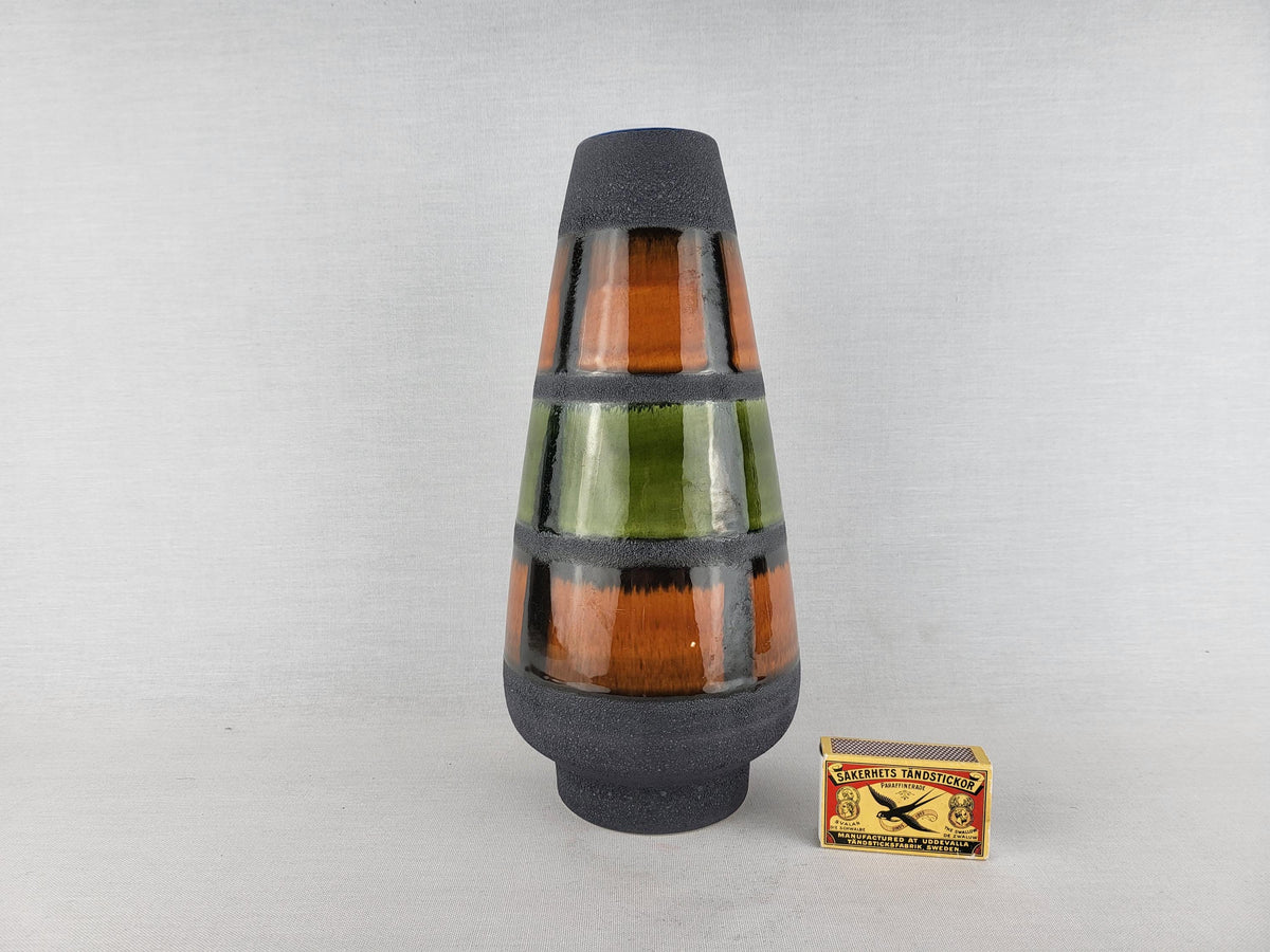 Vintage DUMLER UND BREIDEN Keramik "Konsul" Decor Tapered Vase 135/25 West German Pottery 1960s