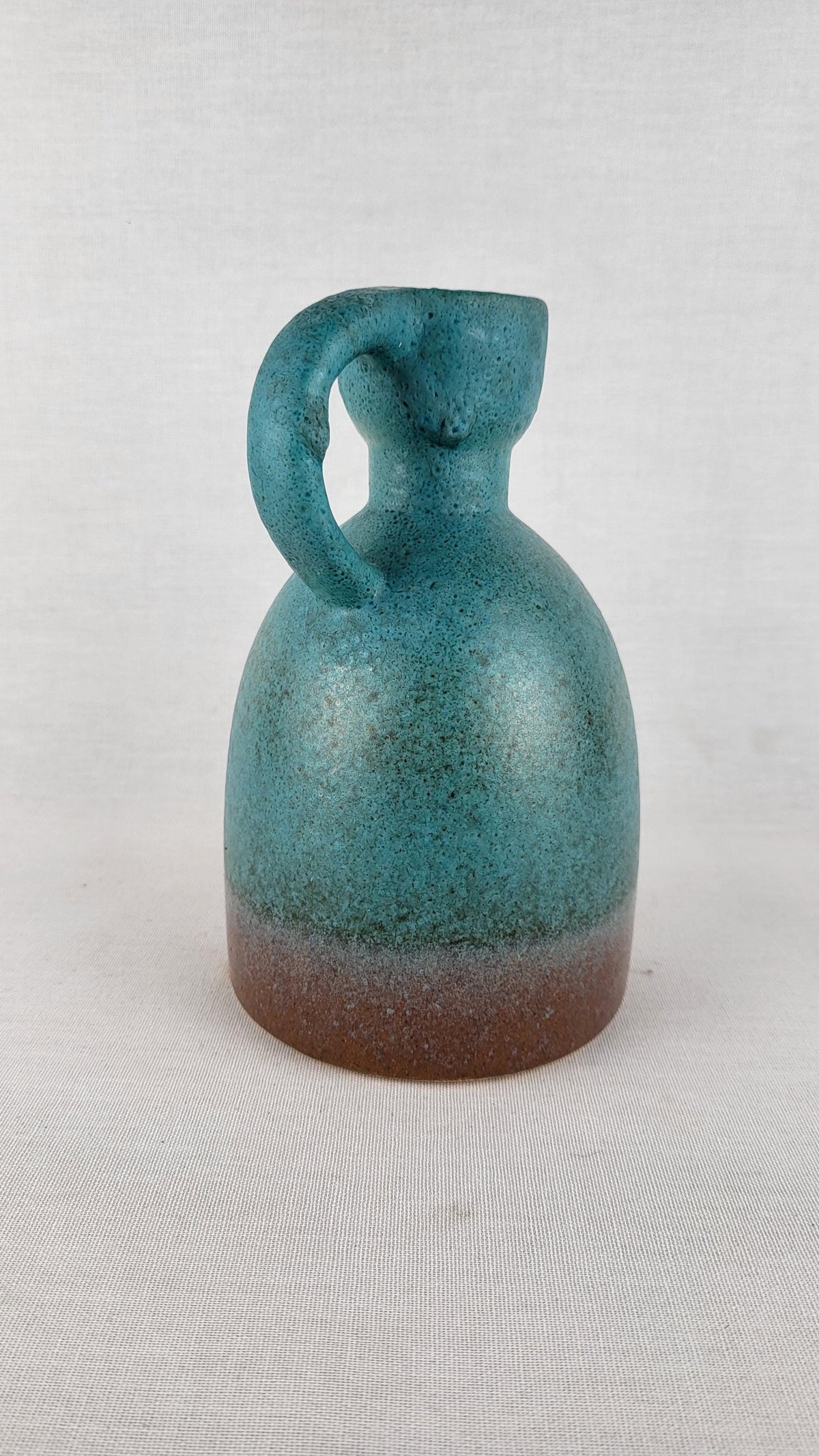 Vintage RUSCHA KERAMIK Teal Vase 312 West German Pottery 1960-70s