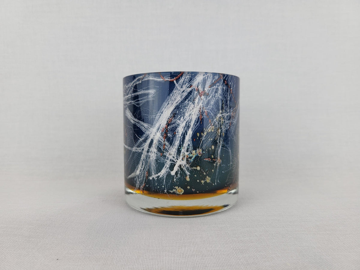 Rare Vintage JAROMÍR ŠPAČEK Sommerso Art Glass Vase with Metal & Fiber Inclusions, Czechoslovakia 1960s