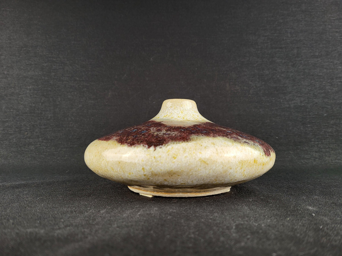 Vintage Studio Art Pottery Discus Vase by ZENKER-KARTHAUSEN West Germany 1960s