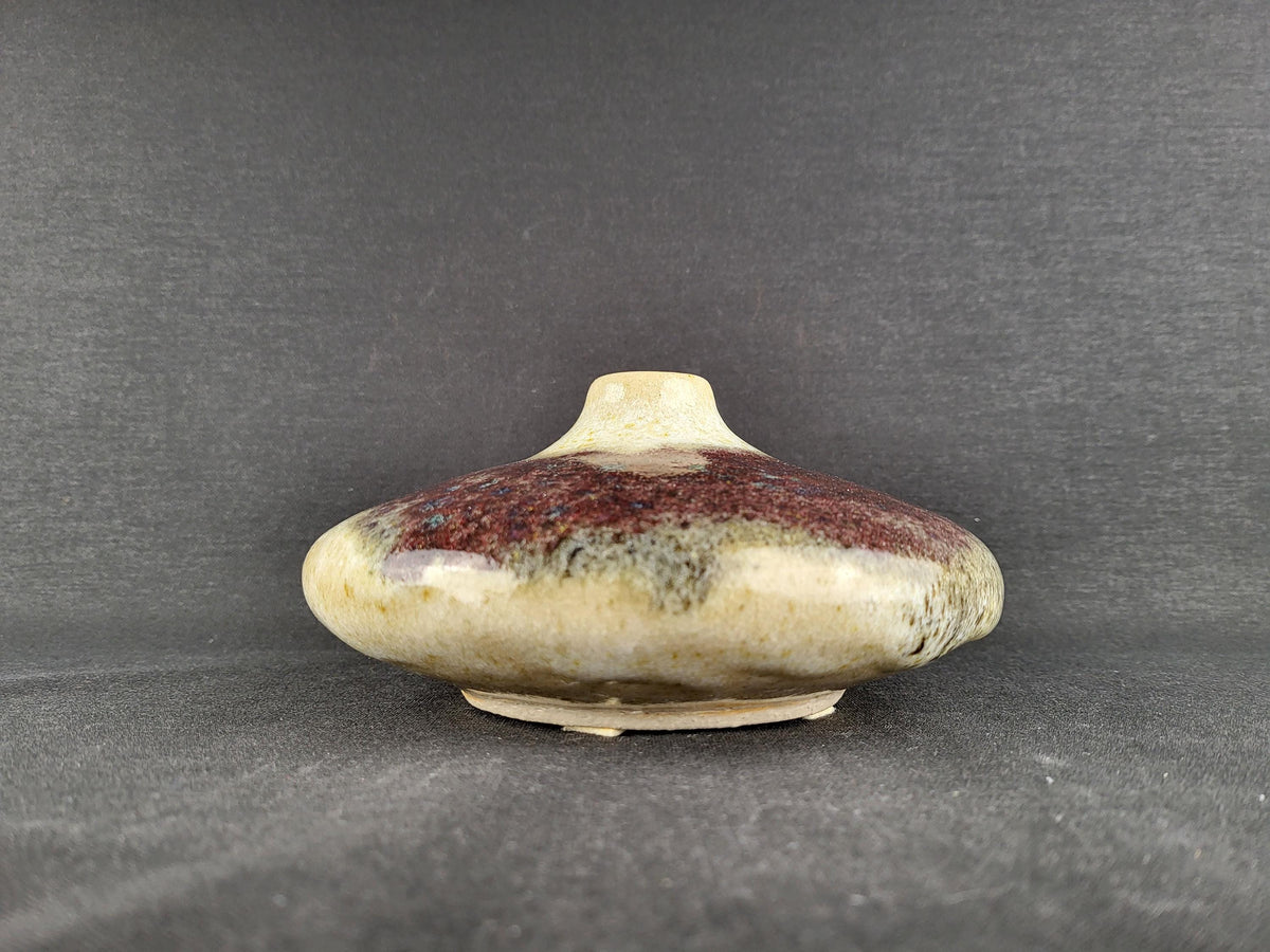Vintage Studio Art Pottery Discus Vase by ZENKER-KARTHAUSEN West Germany 1960s
