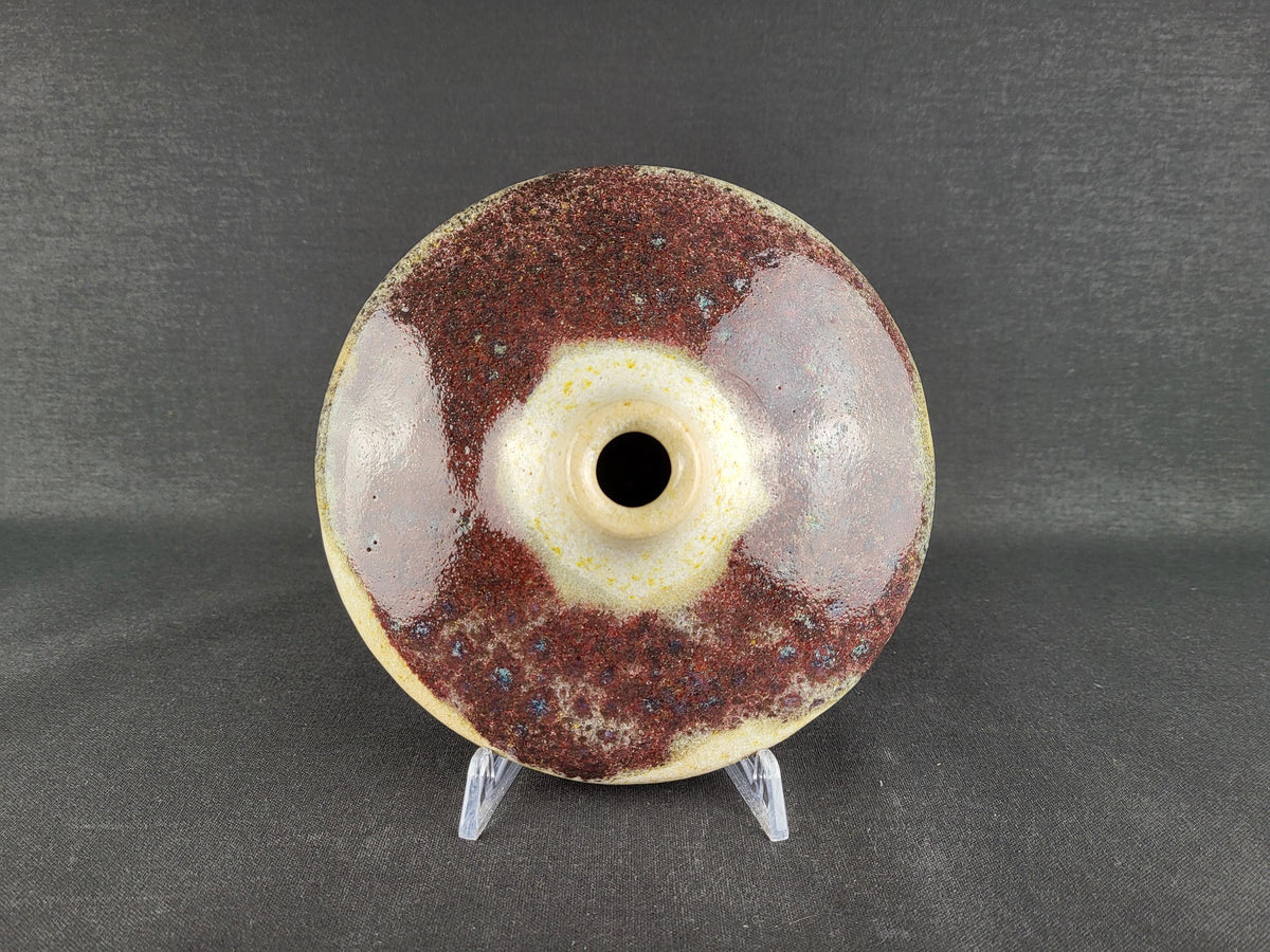Vintage Studio Art Pottery Discus Vase by ZENKER-KARTHAUSEN West Germany 1960s