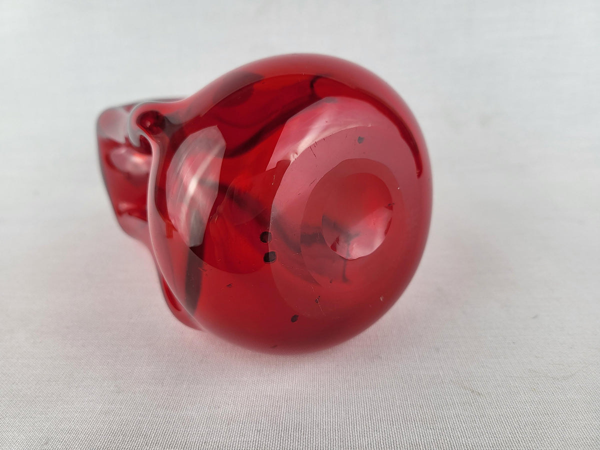 Vintage GLIMMA GLASBRUK Red "Kluk Kluk" Decanter Bottle Sweden 1960/ 70s