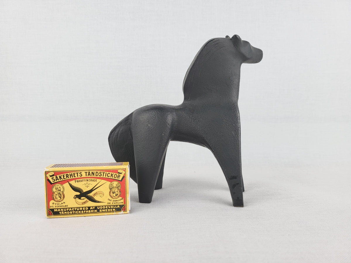 Vintage GUNDRUN KRÜGER Cast Iron Horse Sculpture West Germany 1960s