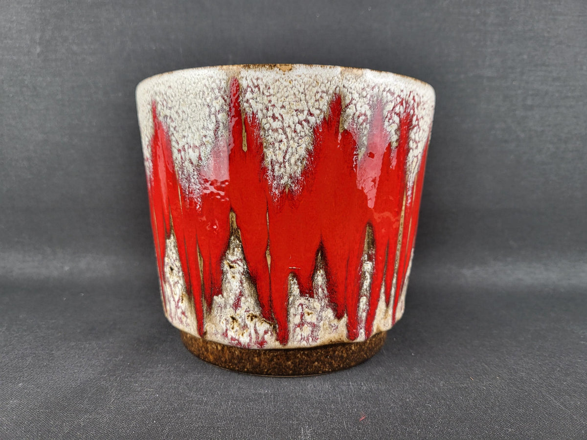 Vintage SCHEURICH KERAMIK Fat Lava Planter with LORA decor 806-17 West German Pottery 1970s