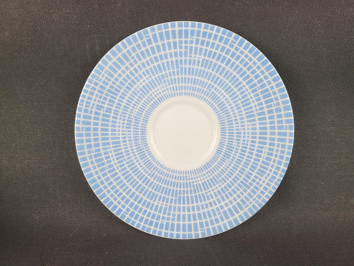 Vintage Porzellanfabrik Arzberg "Azurblau" Soup Bowl Set by Heinrich Löffelhardt West Germany 1950s