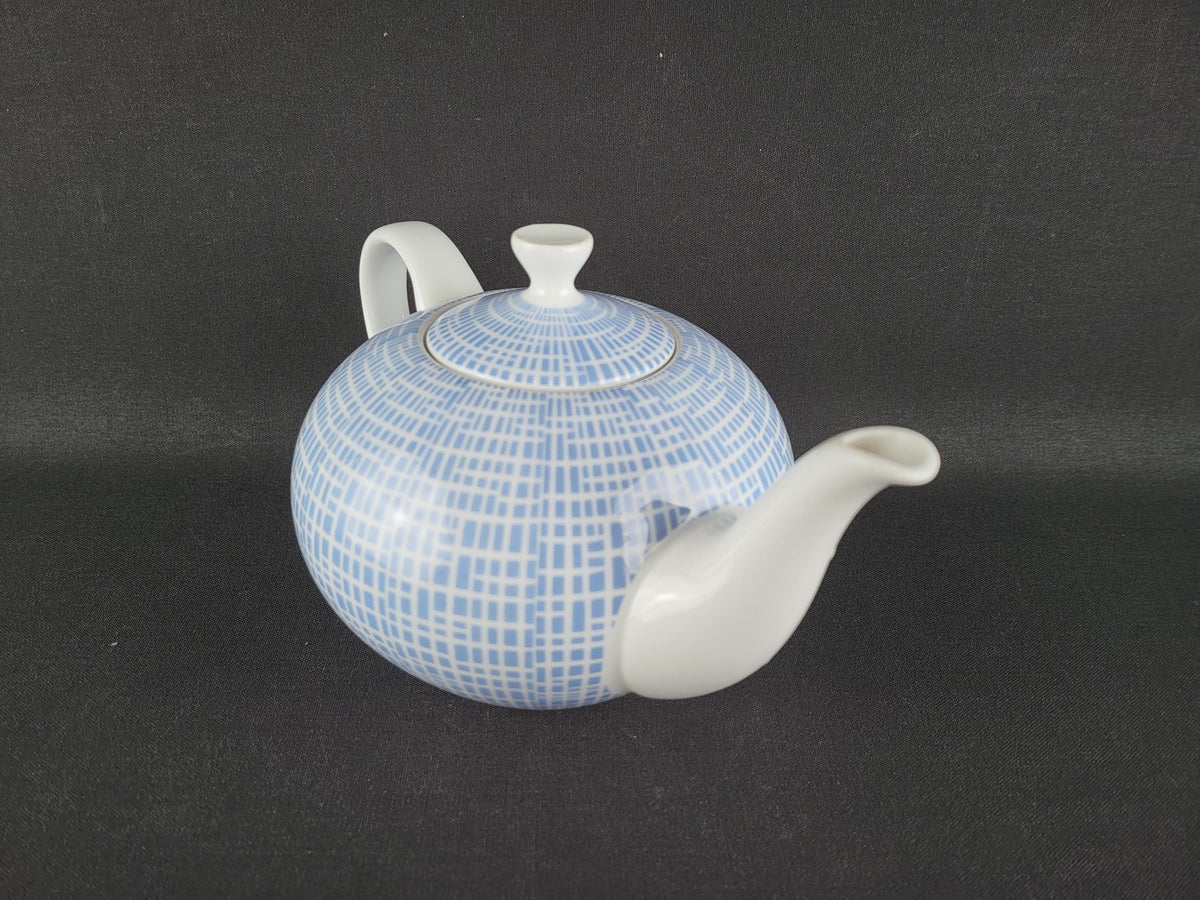 Vintage Porzellanfabrik Arzberg "Azurblau" Decor Teapot by Heinrich Löffelhardt West Germany 1950s