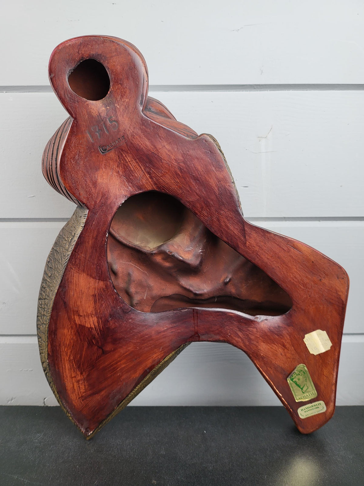 Vintage ACHATIT WERKSTÄTTEN Asian Lady Wall Mask By Hans Schirmer from West Germany 1950s