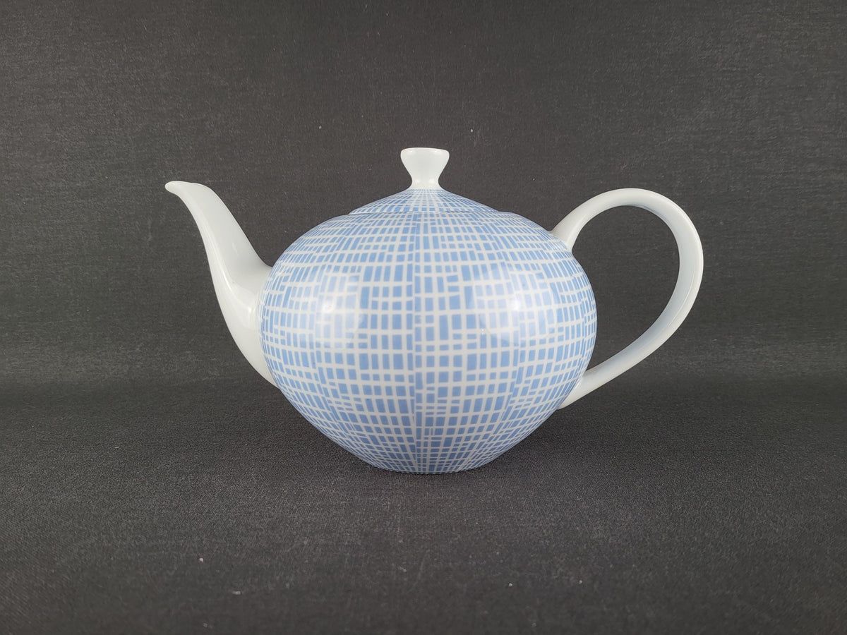 Vintage Porzellanfabrik Arzberg "Azurblau" Decor Teapot by Heinrich Löffelhardt West Germany 1950s