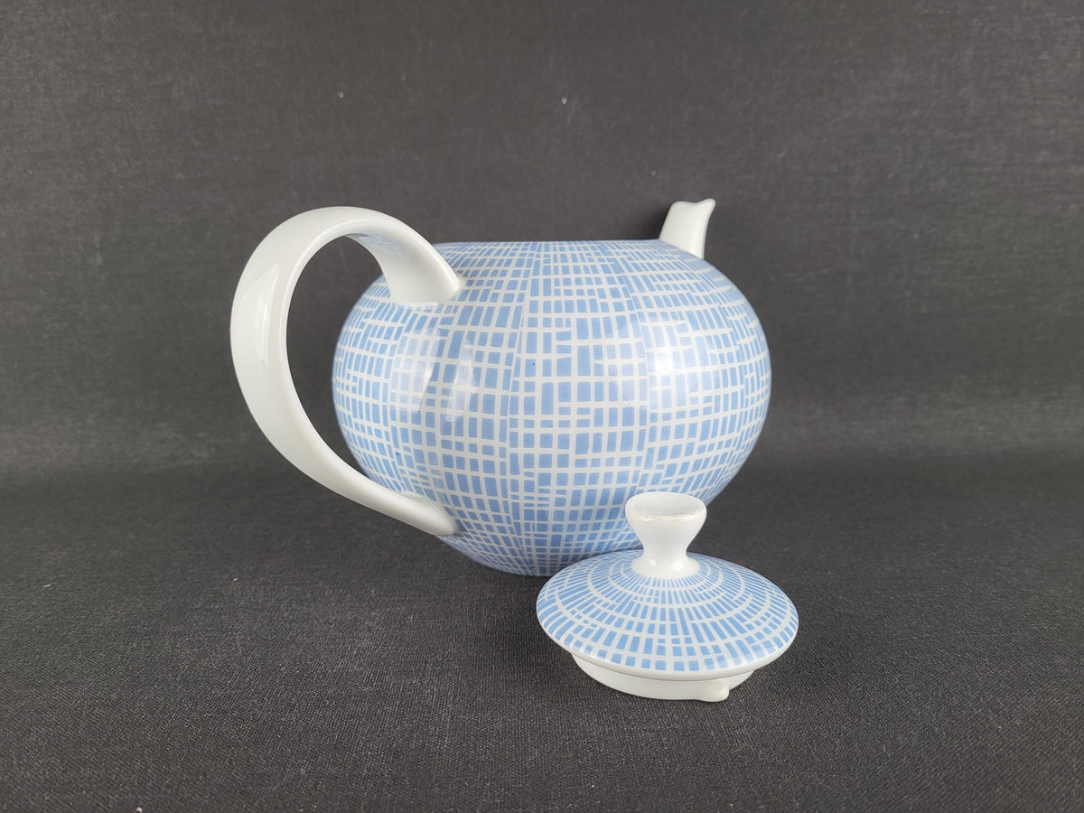 Vintage Porzellanfabrik Arzberg "Azurblau" Decor Teapot by Heinrich Löffelhardt West Germany 1950s