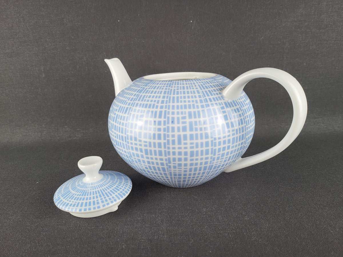 Vintage Porzellanfabrik Arzberg "Azurblau" Decor Teapot by Heinrich Löffelhardt West Germany 1950s
