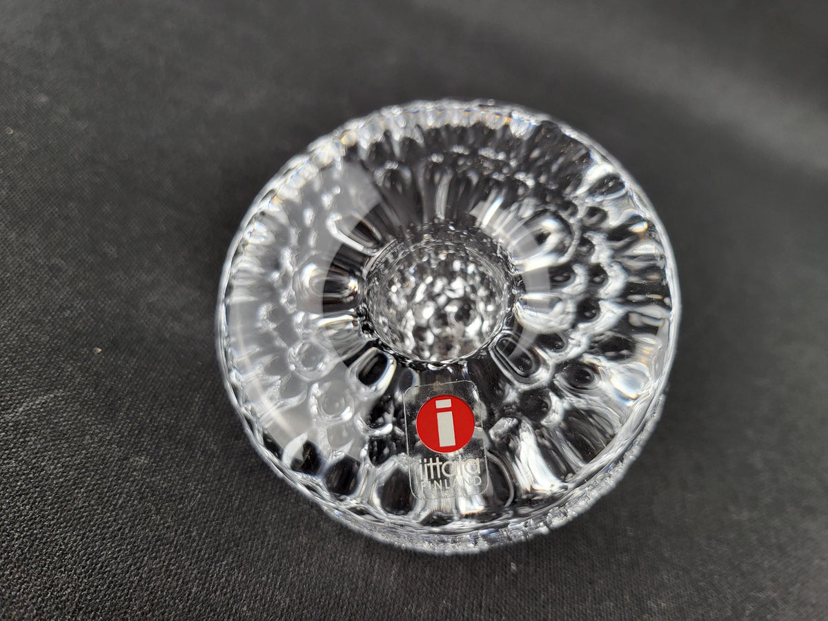 Vintage IITTALA Transparant Set of 2 Candleholders "Ultima Thule" Series By Tapio Wirkkala 1960s Finland