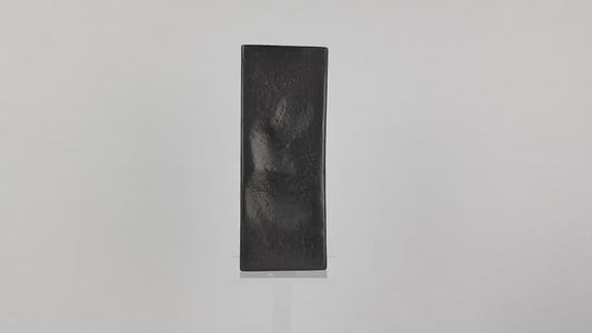 Black Vintage ROSENTHAL Relief Porcelain China Vase by Martin Freyer Studio Linie Porcelaine Noire 1970s