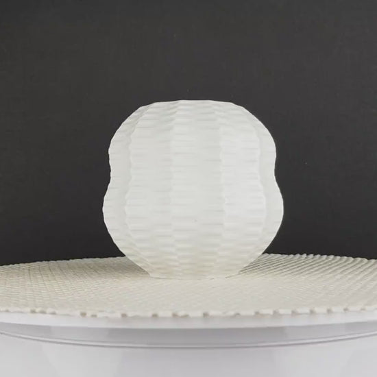 Vintage Geometric HUTSCHENREUTHER  Op Art Biscuit Porcelain Vase by H. Fuchs, 1960s
