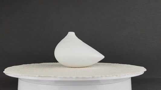 RARE Rosenthal Studio-Line Black Porcelain White Pollo vase by Tapio Wirkkala 1970's