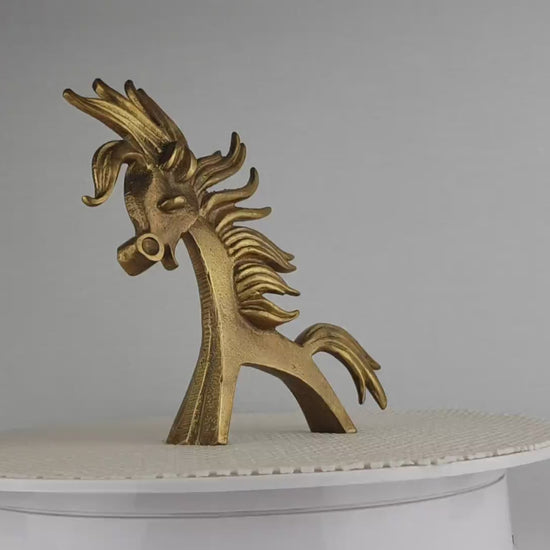 Vintage WALTER BOSSE Brass Horse for Hertha Baller Austrian Mid-century Design 1950s-60s