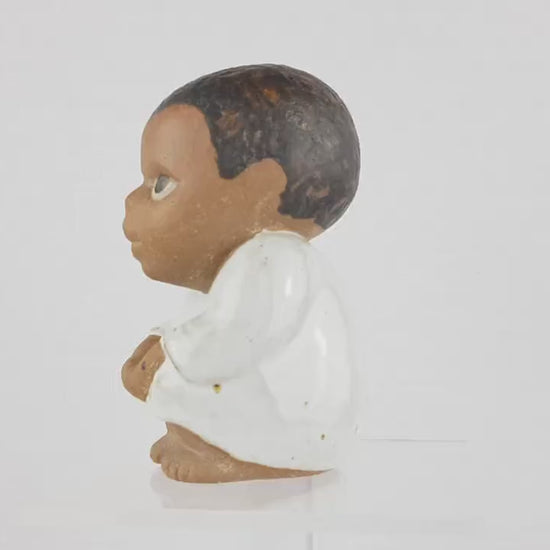 Vintage LISA LARSON Ceramic Boy "Syd"  from the All Världens Barn Series of Gustavsberg Studio Pottery Sweden 1974s