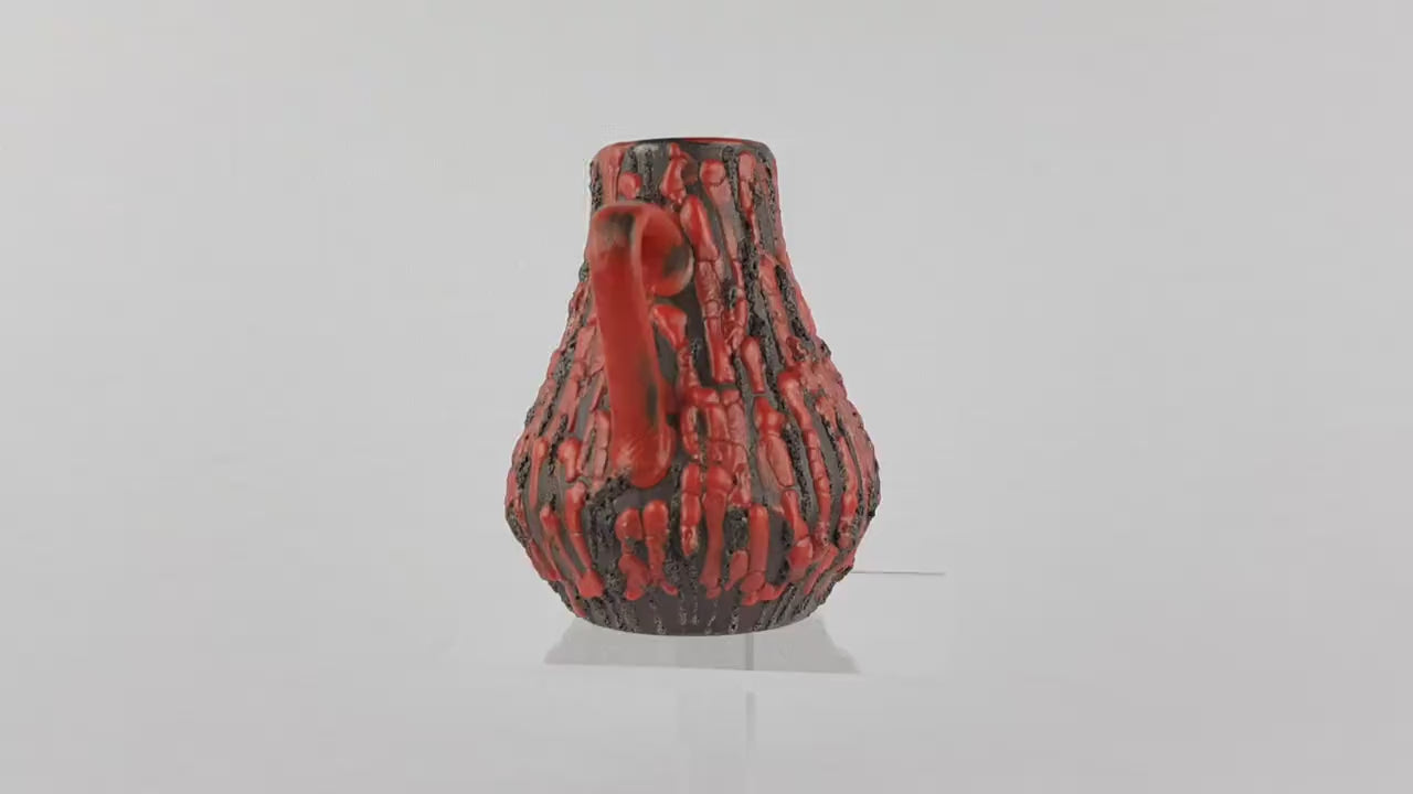 Vintage CERAMANO "Rubin" Handled Jug Vase| Design by Hanns Welling| 1960s - Excellent Condition!