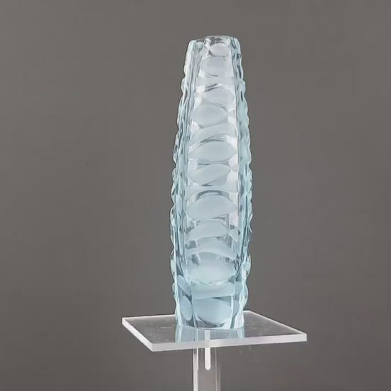 Rare Vintage ZELEZNY BROD SKLO Lilac/Blue Neodymium Glass Vase from Czechoslovakia 1960-70's by Vaclav Horacek