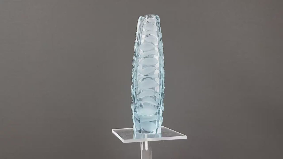 Rare Vintage ZELEZNY BROD SKLO Lilac/Blue Neodymium Glass Vase from Czechoslovakia 1960-70's by Vaclav Horacek