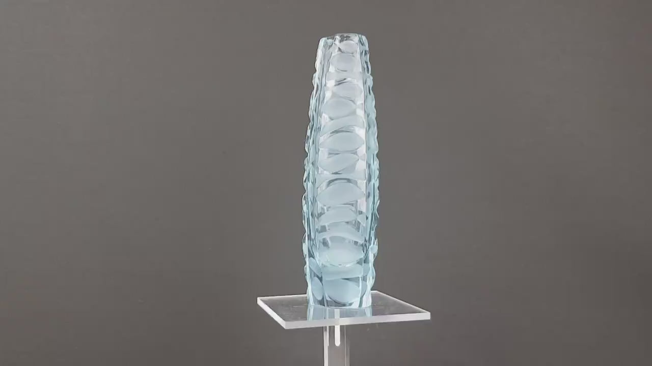 Rare Vintage ZELEZNY BROD SKLO Lilac/Blue Neodymium Glass Vase from Czechoslovakia 1960-70's by Vaclav Horacek