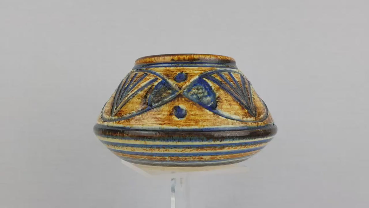 Vintage SOHOLM STENTOJ Bornholm Denmark BOWL by Noomi Backhausen & Arne Finne 1970s