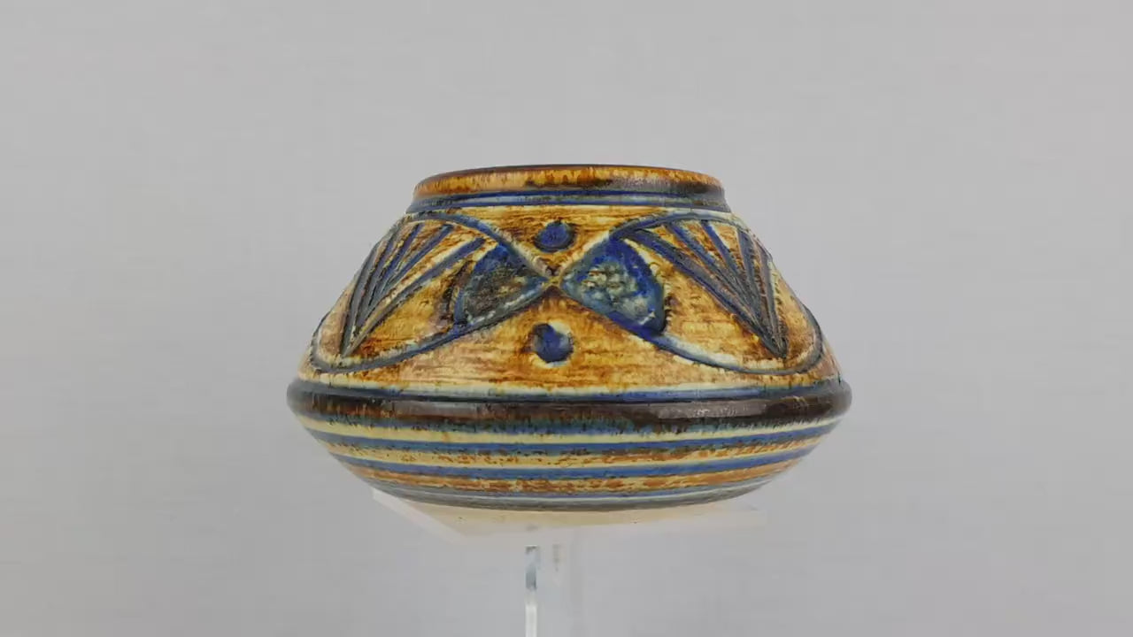 Vintage SOHOLM STENTOJ Bornholm Denmark BOWL by Noomi Backhausen & Arne Finne 1970s