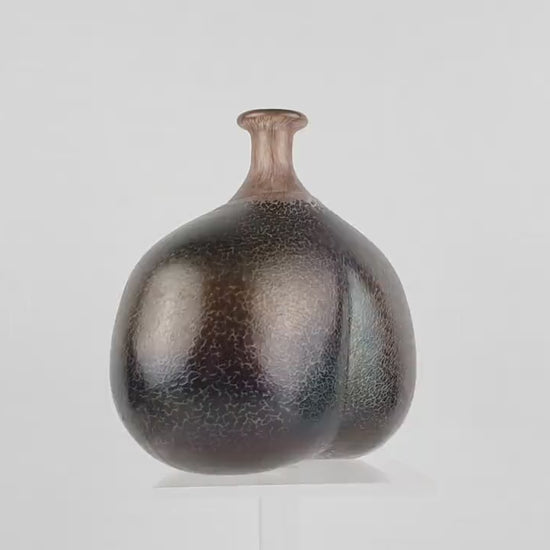 Vintage KOSTA BODA Sweden Boda Artist Collection Glass Vase by Bertil Vallien  Vulcano Series 48137