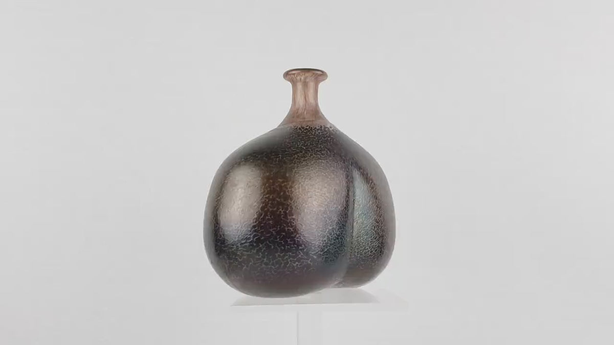 Vintage KOSTA BODA Sweden Boda Artist Collection Glass Vase by Bertil Vallien  Vulcano Series 48137