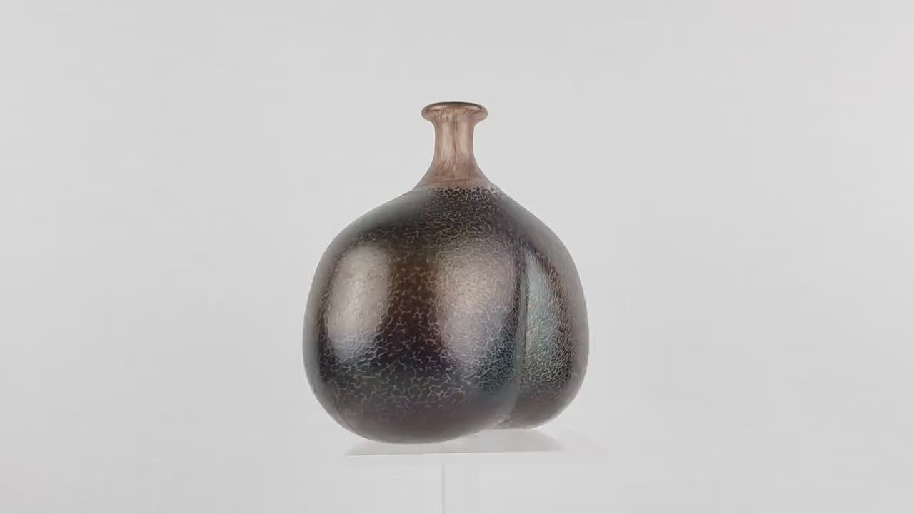Vintage KOSTA BODA Sweden Boda Artist Collection Glass Vase by Bertil Vallien  Vulcano Series 48137
