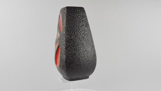 Vintage ES KERAMIK Emons und Sohne Petal Daisy Fat Lava Vase 614 24 West German Pottery 1960s