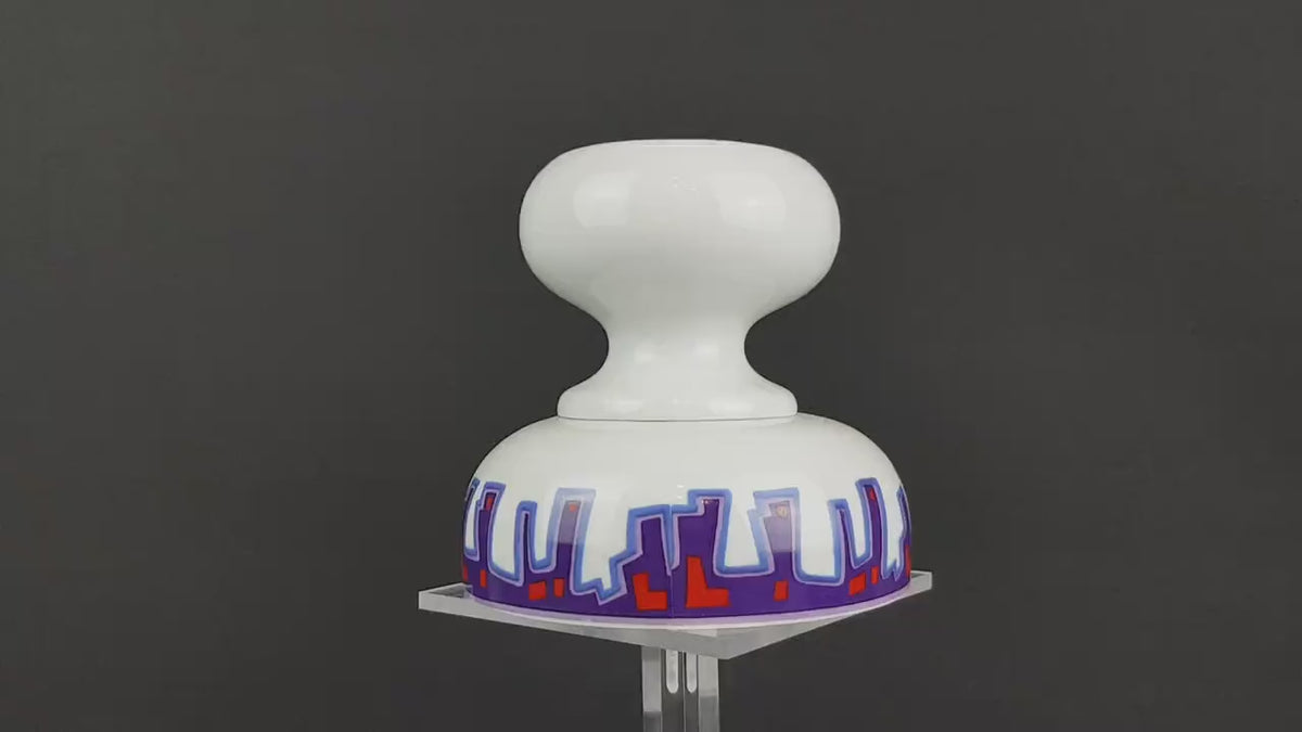 Vintage SCHUMANN ARZBERG "Bowling" Series Porcelain Candle Holder by Charles F. Joosten (1970s)