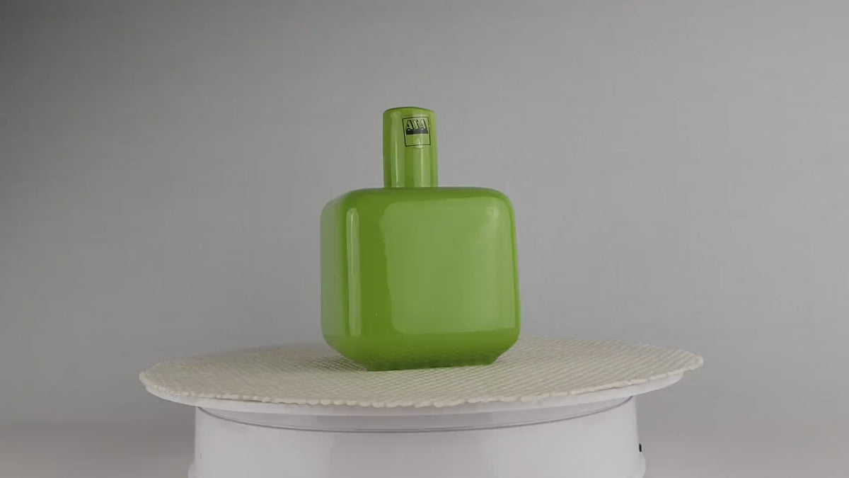 Vintage ASA SELECTION (former Sgrafo Modern) Apple Green Vase West German Pottery 1980s